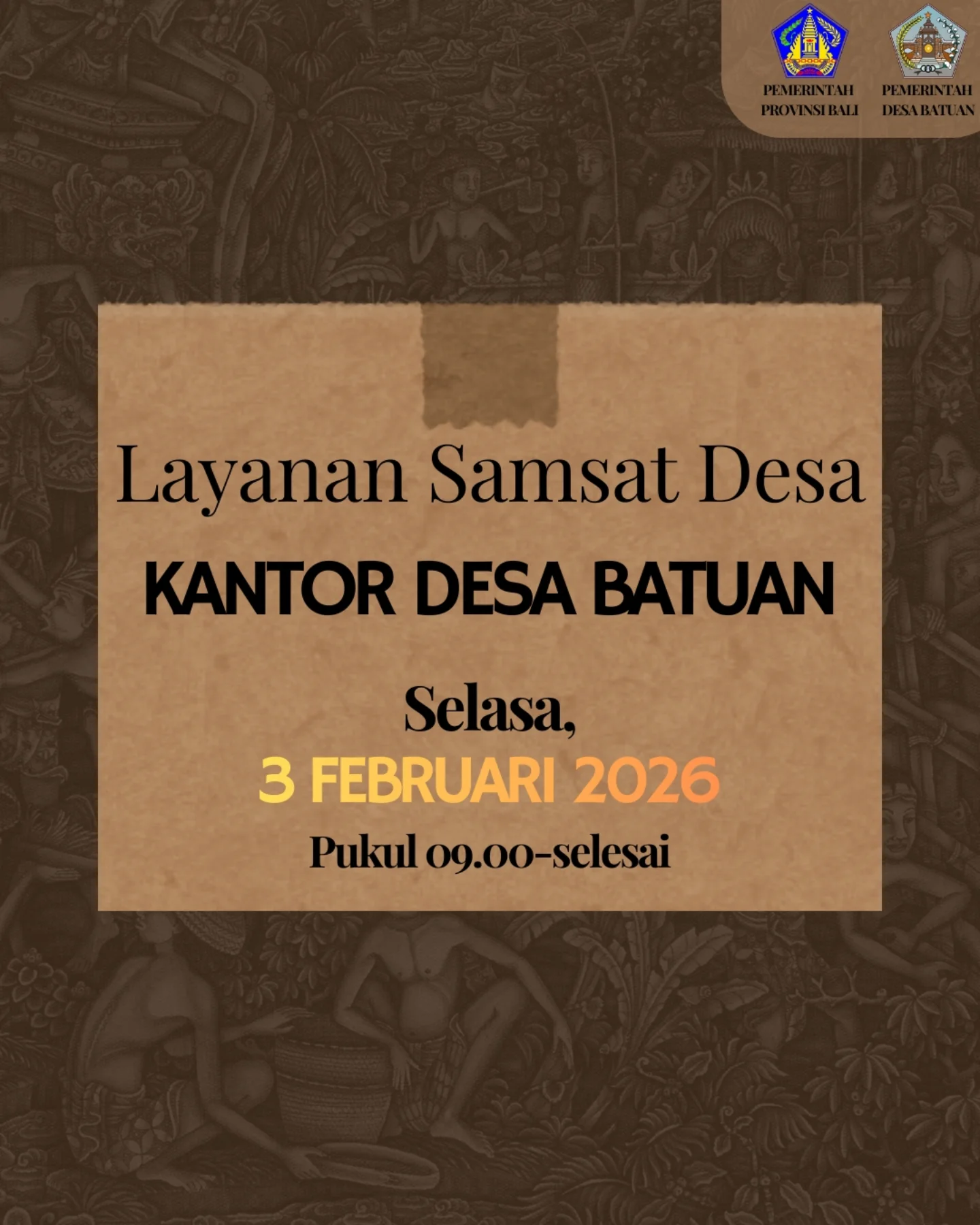 Layanan Samsat Desa Hadir di Desa Batuan, Bayar Pajak Kendaraan Jadi Lebih Mudah! 🚗📄